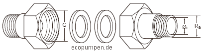 WILO Pumpenverschraubung Messing