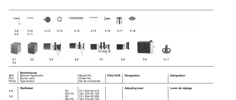 Ölregler Oil regulator Régulateur fioul