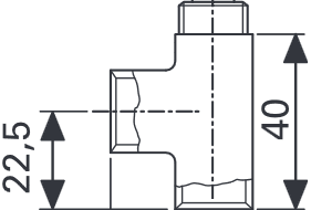 Bild von T-Stück chrom