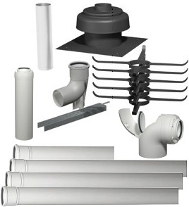 Bild von Paket Abgassystem D60 Schacht, rlu - niro