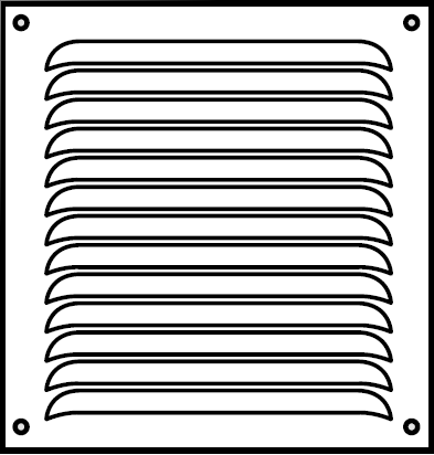 Bild von Zuluftgitter weiß 230 x 240 x 11 mm