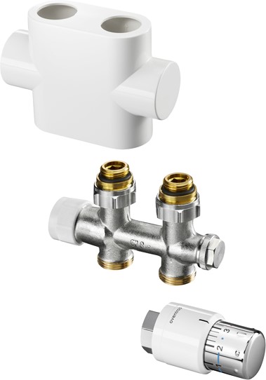 Bild von Multiblock-T-Anschluss-Set Durchgangsform weiß