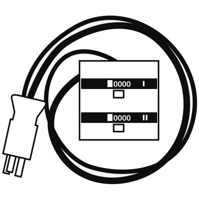 Bild von Zeitzähler eingebaut mit Kabel für WFM10