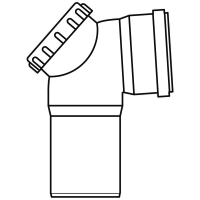 Bild von Revisionsbogen kurz PP DN80-DN110 87°