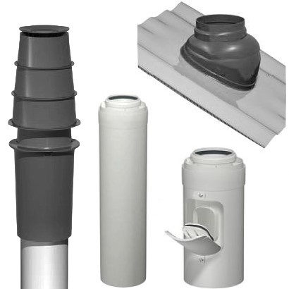 Bild von Abgaspaket 60/100 mm Dachdurchführung
