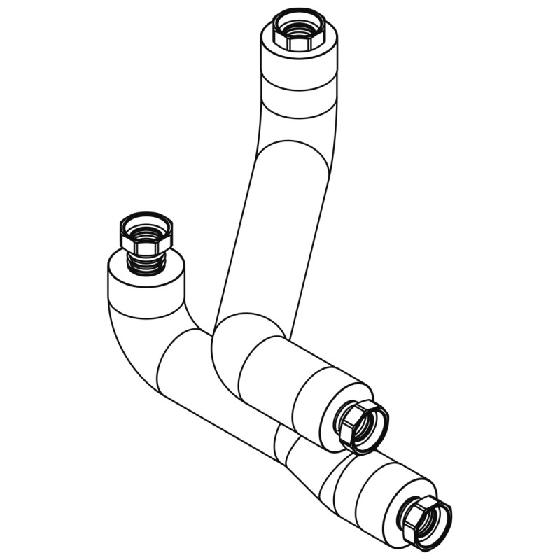 Bild von Wellrohr-Set DN40 Rücken an Rücken