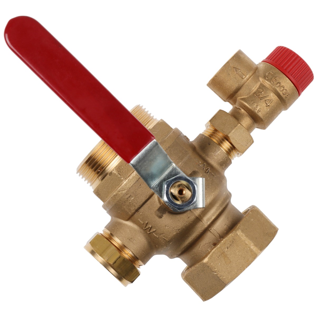 Bild von Kugelhahn DN40 HK-Vorlauf rot