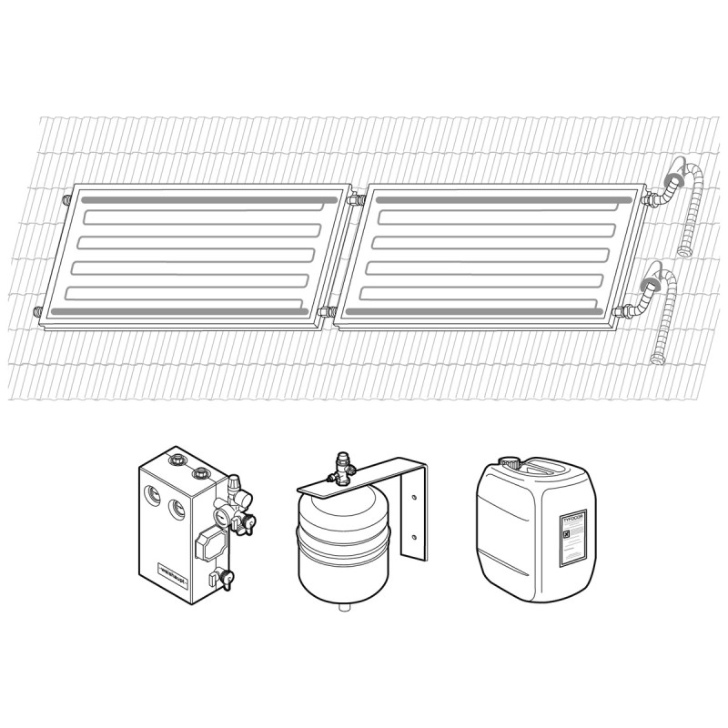 Bild von Paket Aufdach horizontal 2x1 AH F2