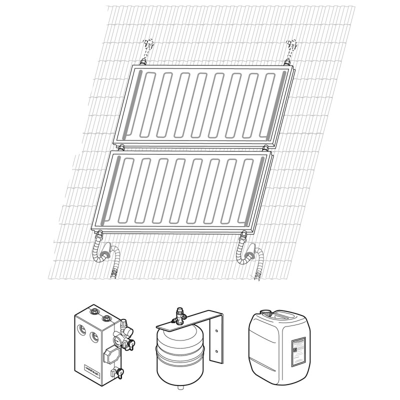 Bild von Paket Aufdach mehrreihig 1x2 AHM F2