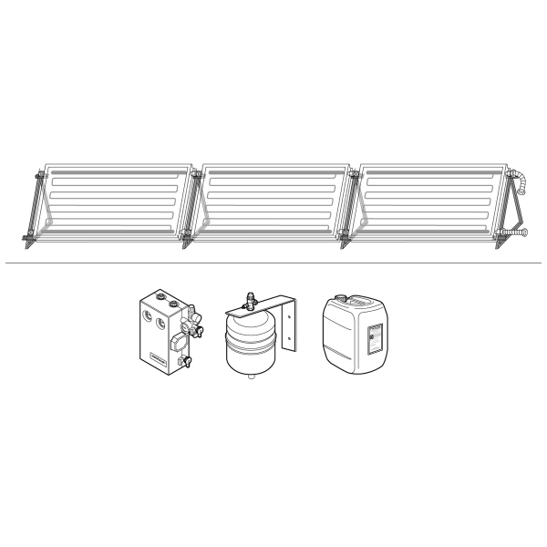 Bild von Paket Flachdach horizontal 3x1 FH 45° F2