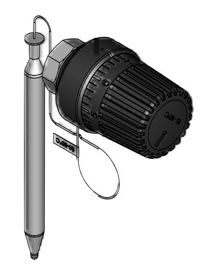 Bild von Temperaturregler mit Tauchfühler 50-80