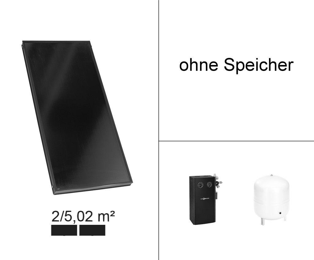 Bild von Paket Vitosol 200-FM SH2F, 4,6m² mit Solarmodul SM1A