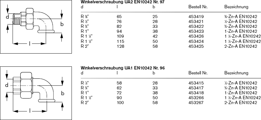 Winkelverschraubung Abmessungen Winkelverschraubung Abmessungen