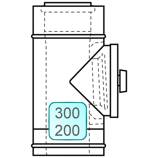 Bild von Revisionsstück INOX/PP 300/200
