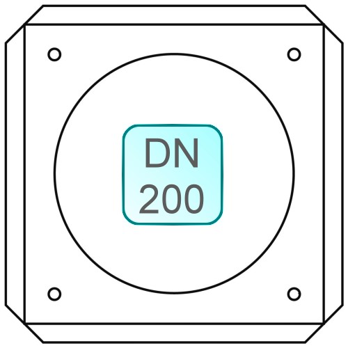 Bild von Mauerblende INOX DN200