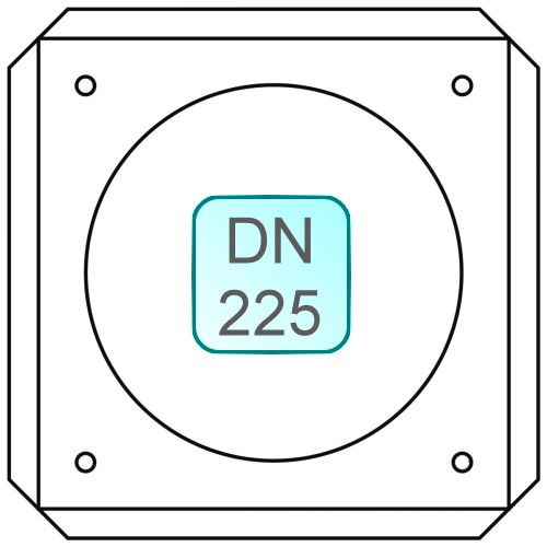 Bild von Mauerblende INOX DN225