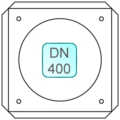 Bild von Mauerblende INOX DN400