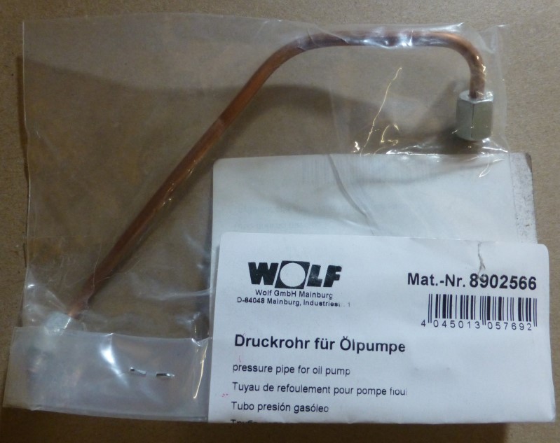 Bild von Druckrohr für Ölpumpe Brenner WK02