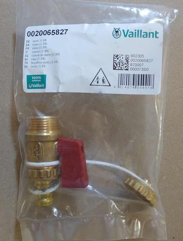 Bild von Vaillant Ventilhahn G 3/4 für VSC
