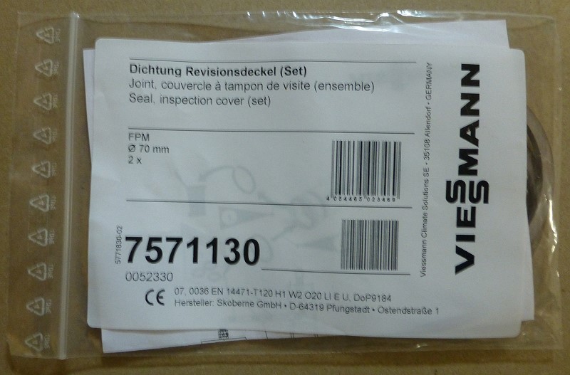 Bild von Austausch Flachdichtung FPM Ø70 mm Revisionsdeckel