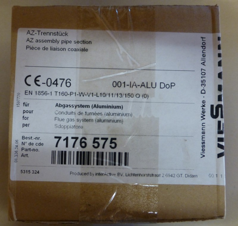 Bild von AZ-Trennstück Ø70/110 x 230 mm (Langmuffe)