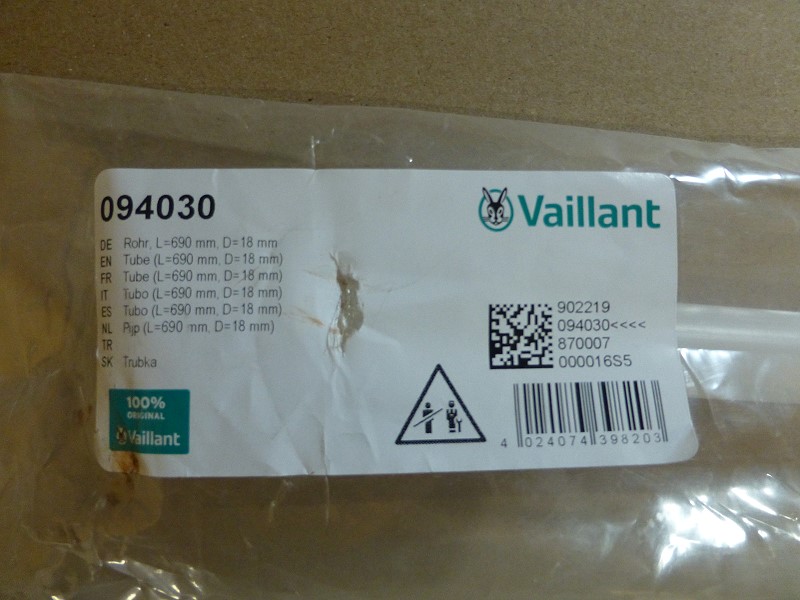 Bild von Vaillant Rohr VIH L=690 mm, Ø18 mm