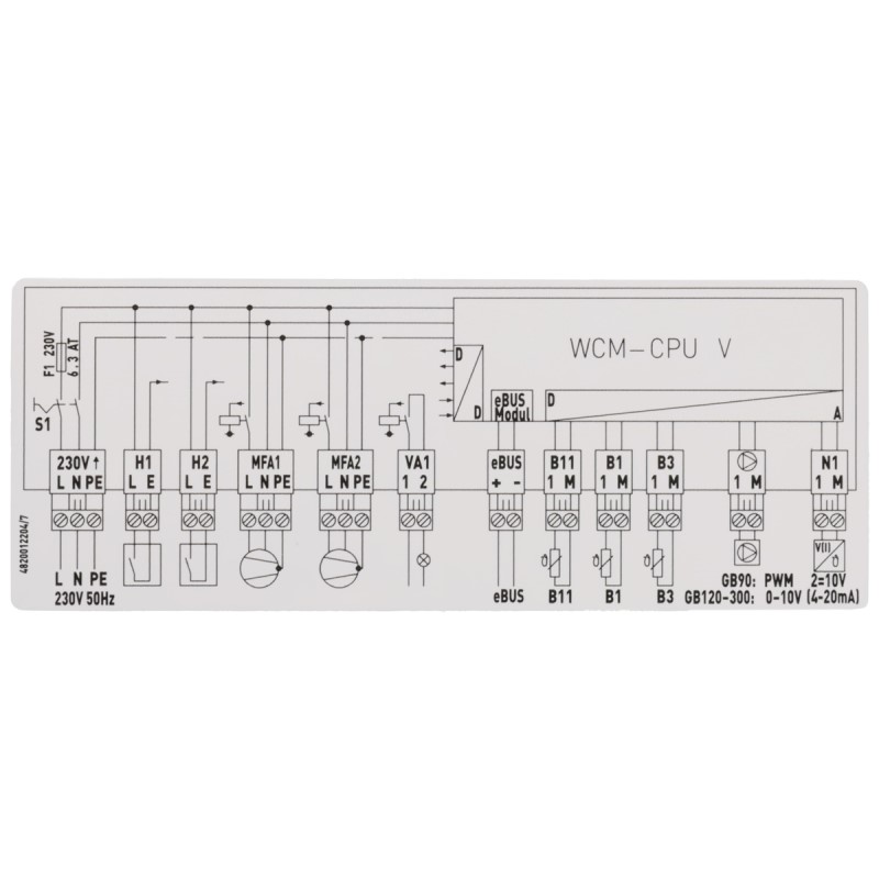 Bild von Aufkleber Schaltplan W-EAB V1.5