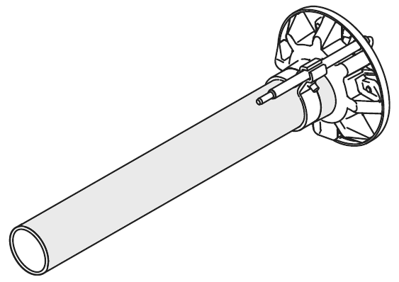 Mischrohr für WG10N/1-C+D um 300 mm verlängert