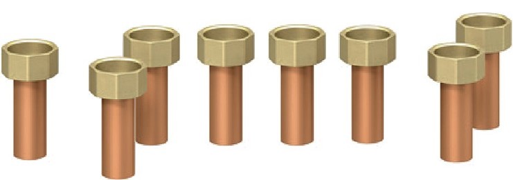 Übergangsstücke (Set) auf 22/28 mm Rohre 600 mm