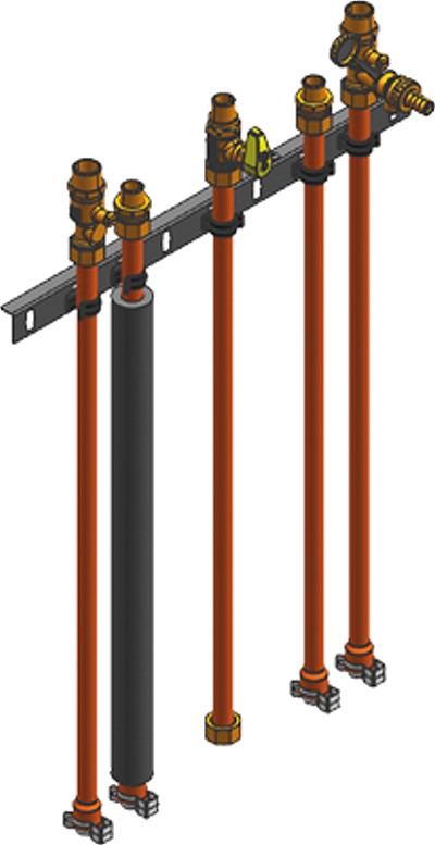 Anschluss-Set AP nach oben Vitodens 222/333