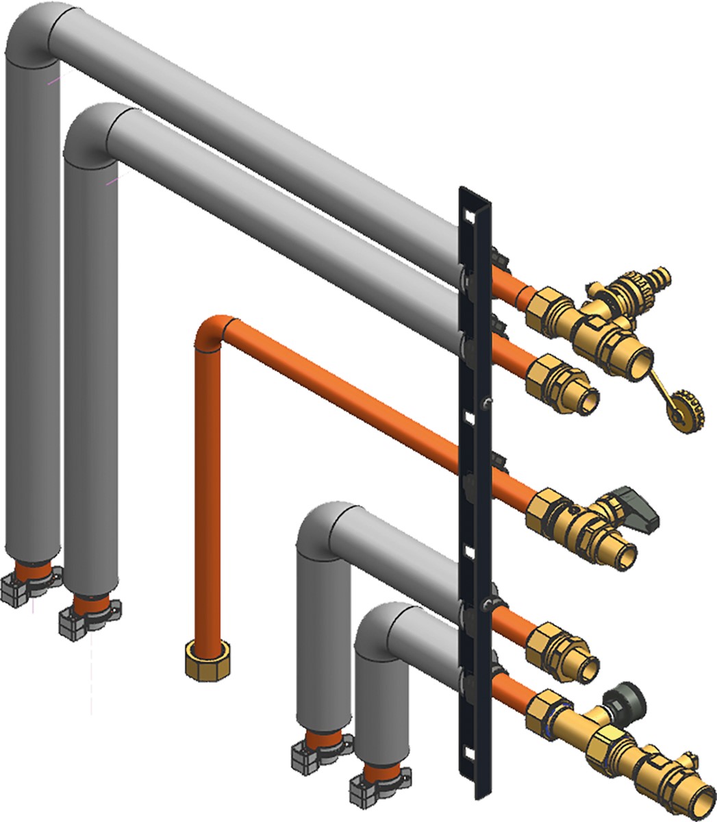 Anschluss-Set Aufputz nach links/rechts