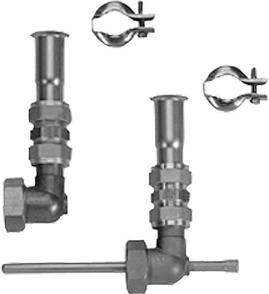 Anschluss-Set 2 1" flachdichtend