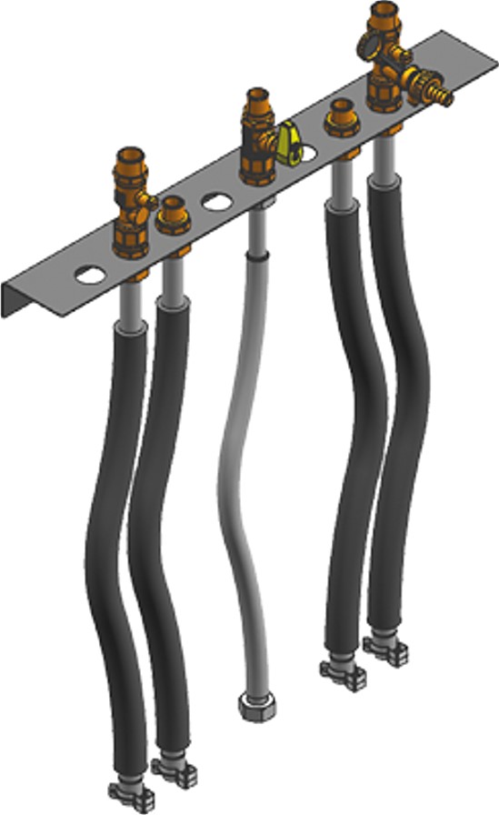 Anschluss-Set Aufputz nach oben mit Konsole