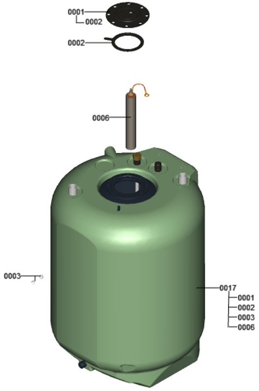 Speicher Montiert für Vitodens 333-F J3SA, VP3U 18/22kW