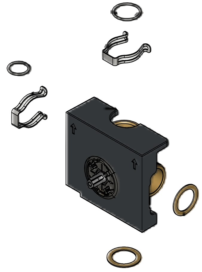 4/3-Wegeventil Gehäuse IDU Vitocal