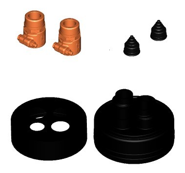 5m Quattro Verbindungsleitung erdverlegt DN32 mit Wandabdeckung